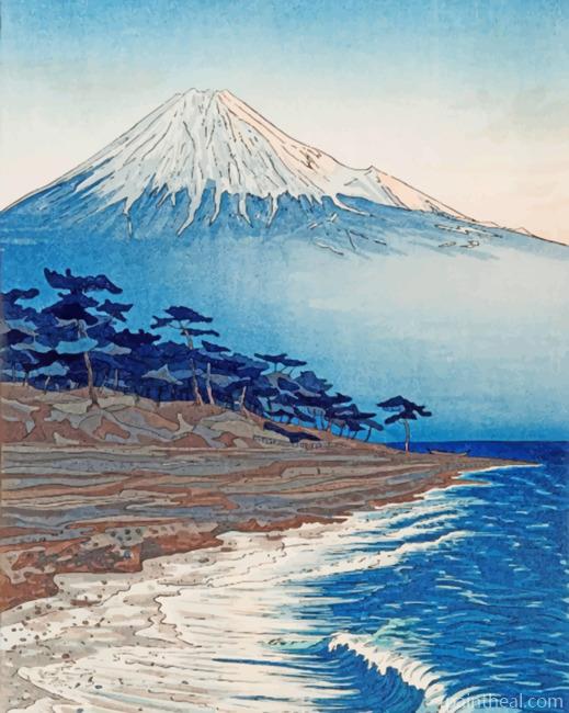 Mount Fuji Seascape Painting By Numbers Kits