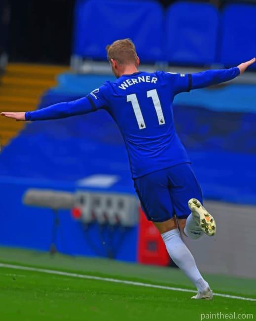 Timo Werner From Chelsea Team Painting By Numbers Kits