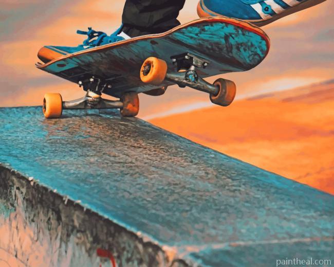 Skateboard Photography Painting By Numbers Kits