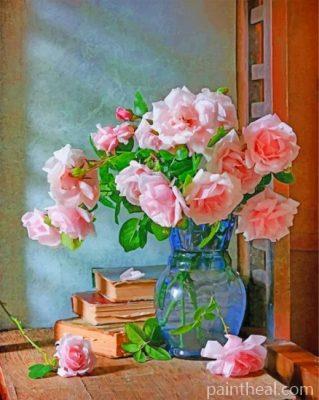 Vintage Flowers Vase Painting By Numbers Kits
