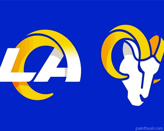 LA Rams Logo Painting By Numbers Kits