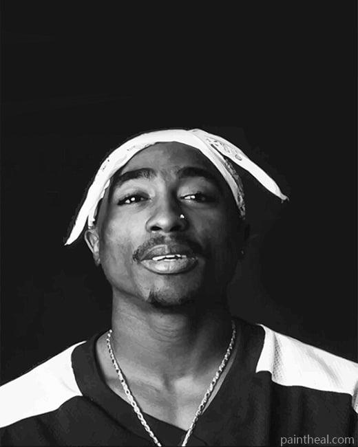 Tupac Black And White Painting By Numbers Kits
