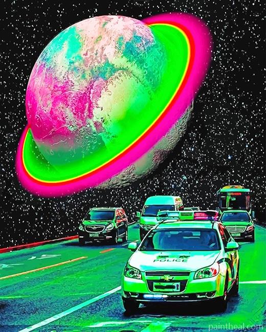 The Future Cars Space Painting By Numbers Kits