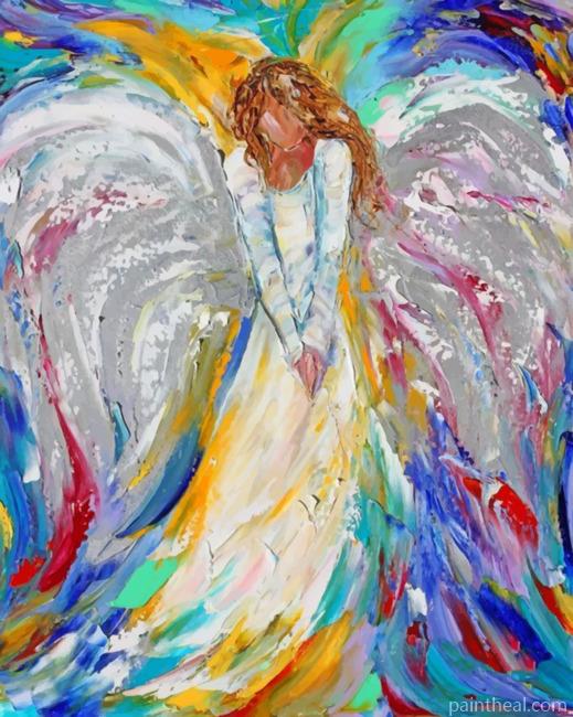 Colorful Angel Girl Art Painting By Numbers Kits