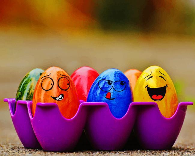 Cool Colorful Eggs Painting By Numbers Kits