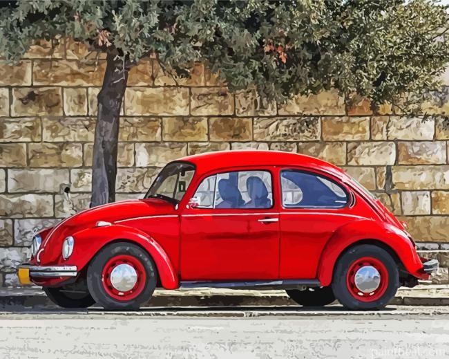 Red Be Beetle Painting By Numbers Kits