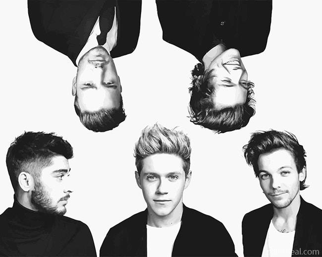Black And White One Direction Painting By Numbers Kits