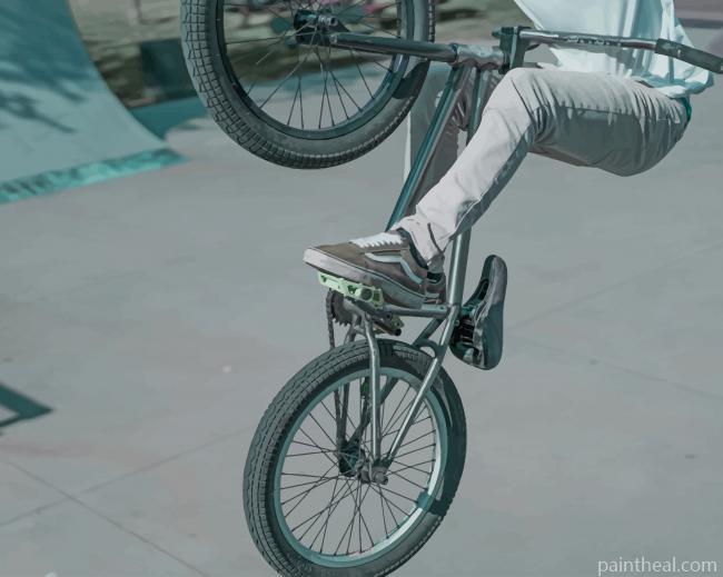 Bmx Bicycle Stand Move Painting By Numbers Kits