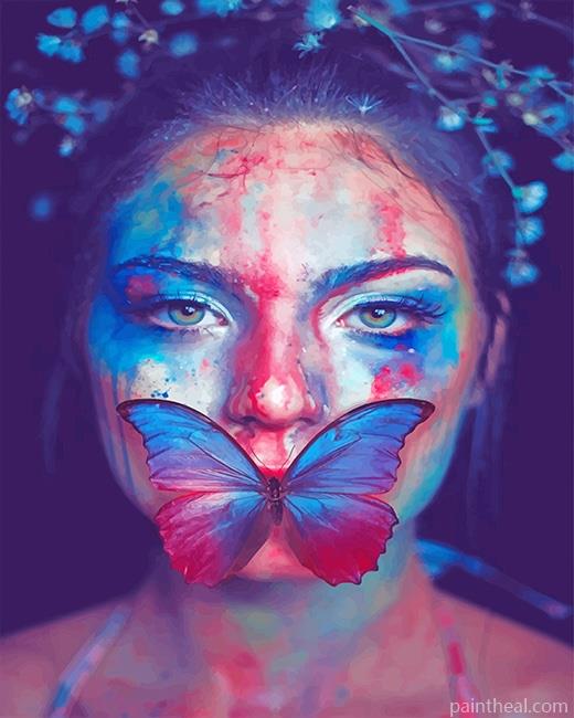 Butterfly Girl Painting By Numbers Kits