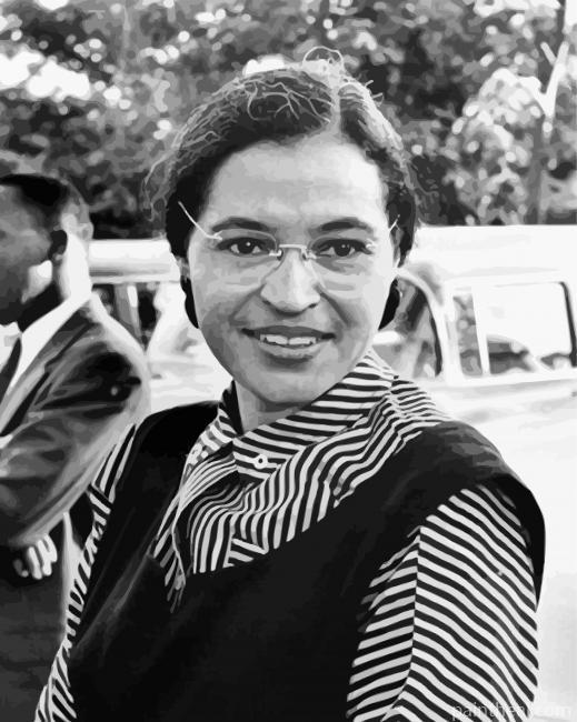 Black and White Rosa Parks Painting By Numbers Kits