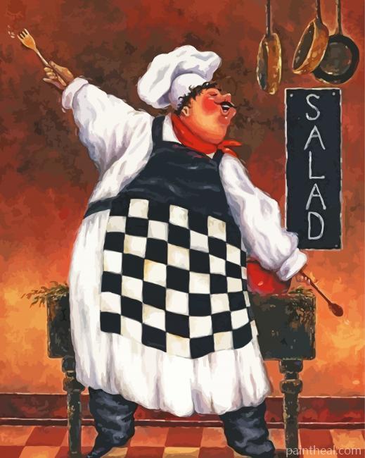 Aesthetic Chef Painting By Numbers Kits