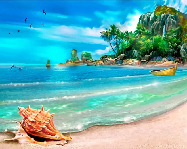 Tropical Beach Painting By Numbers Kits