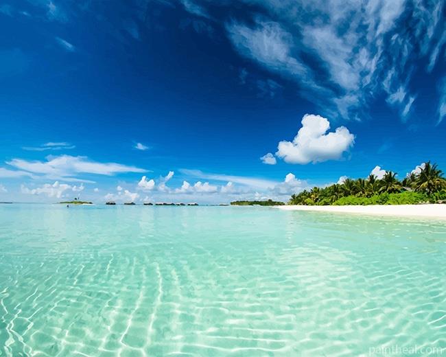 Island Maldives Painting By Numbers Kits