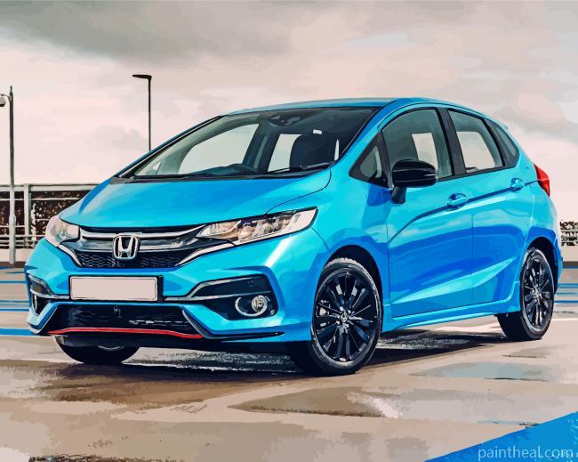 Blue Honda Painting By Numbers Kits