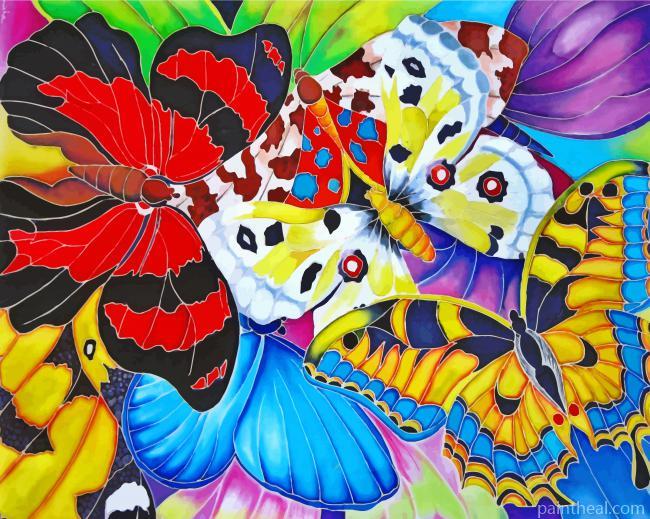 Colorful Butterflies Art Painting By Numbers Kits