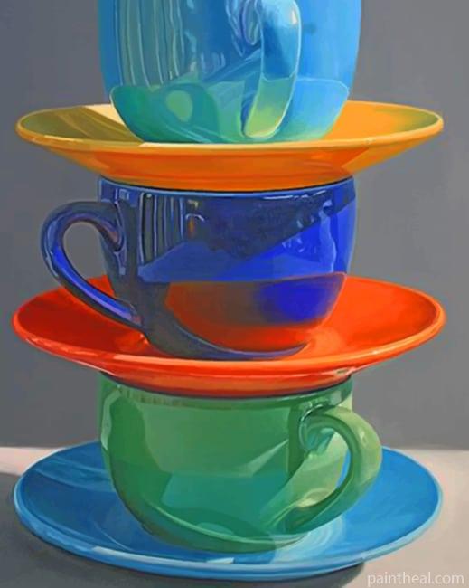 Coffee Cups NEW Painting By Numbers Kits