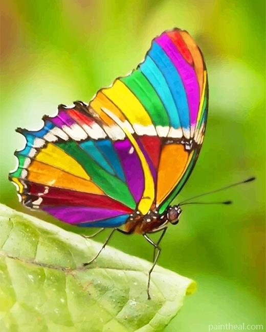 Rainbow Butterfly Painting By Numbers Kits