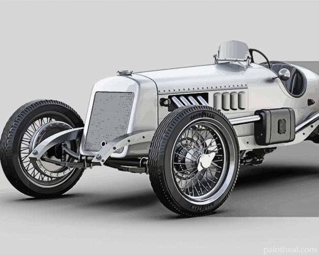 Grey Vintage Race Painting By Numbers Kits