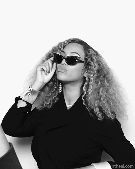 Beyoncé Black And White Painting By Numbers Kits