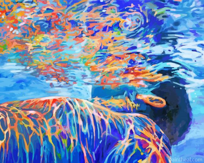 Man Underwater Painting By Numbers Kits