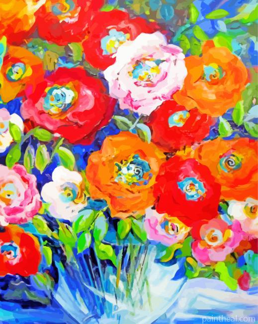 Bouquet Of Flowers Painting By Numbers Kits
