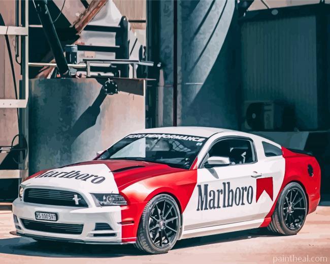 Ford Mustang Marlboro Car Painting By Numbers Kits