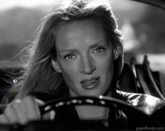 Monochrome Uma Thurman Painting By Numbers Kits