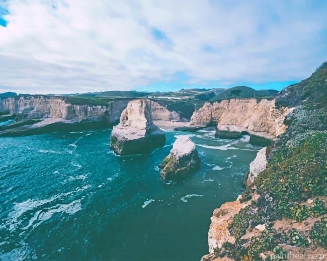 Seascape Cliffs Painting By Numbers Kits