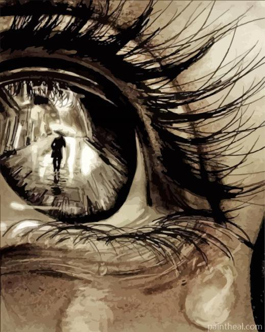 Sad Eye Painting By Numbers Kits