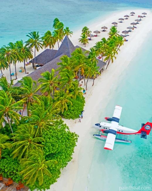 Veligandu Island In Maldives Painting By Numbers Kits