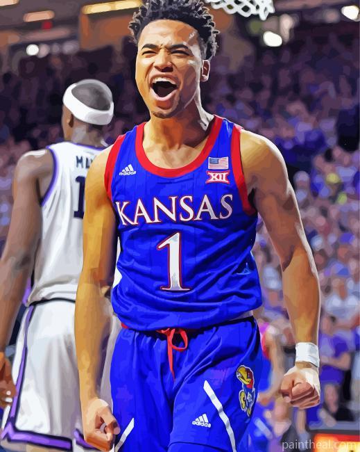 Kansas Jayhawks Mens Basketball Player Painting By Numbers Kits