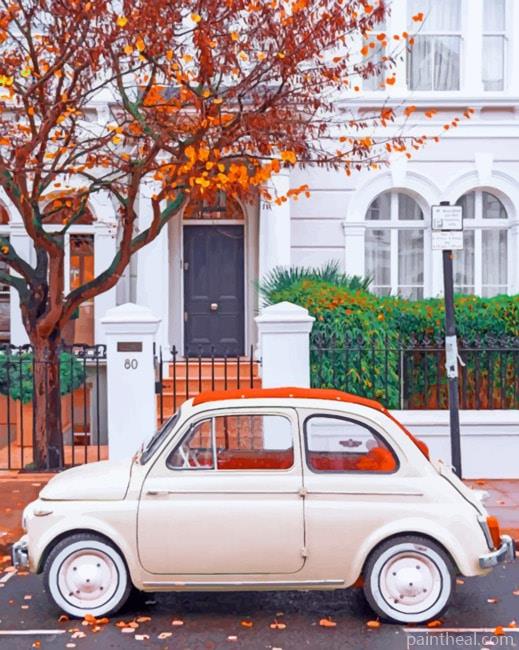 Antique Car Fall Painting By Numbers Kits