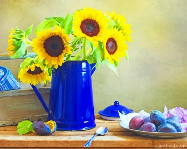 Sunflowers Pot Painting By Numbers Kits