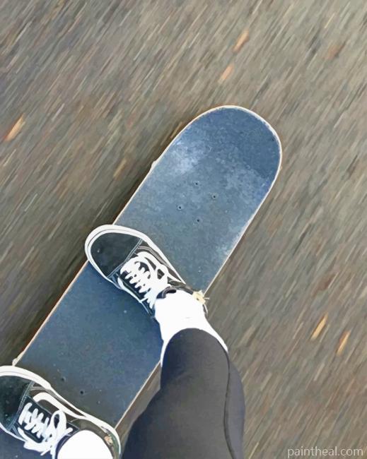 Skateboarding Speed Painting By Numbers Kits