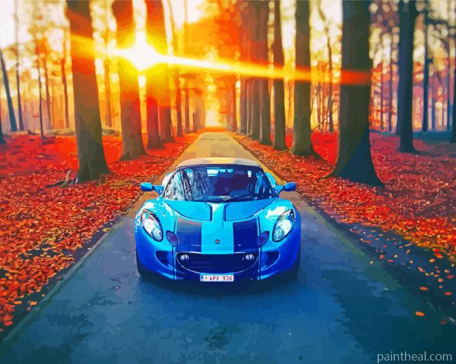 Lotus Car In The Forest Painting By Numbers Kits
