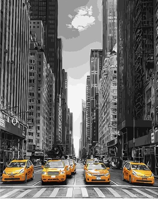 New York City Taxis Painting By Numbers Kits