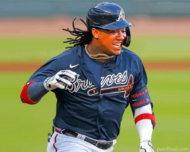 Ronald Acuna JR Atlanta Braves Painting By Numbers Kits