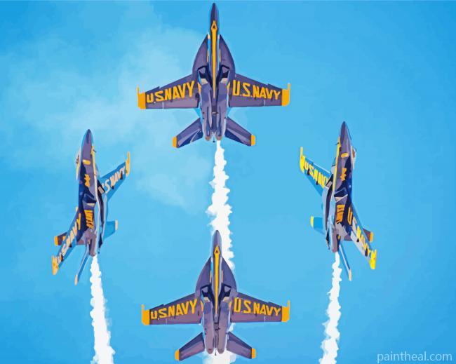 Blue Angels United States Painting By Numbers Kits