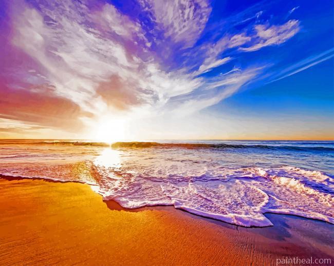 Ocean During Sunset Painting By Numbers Kits