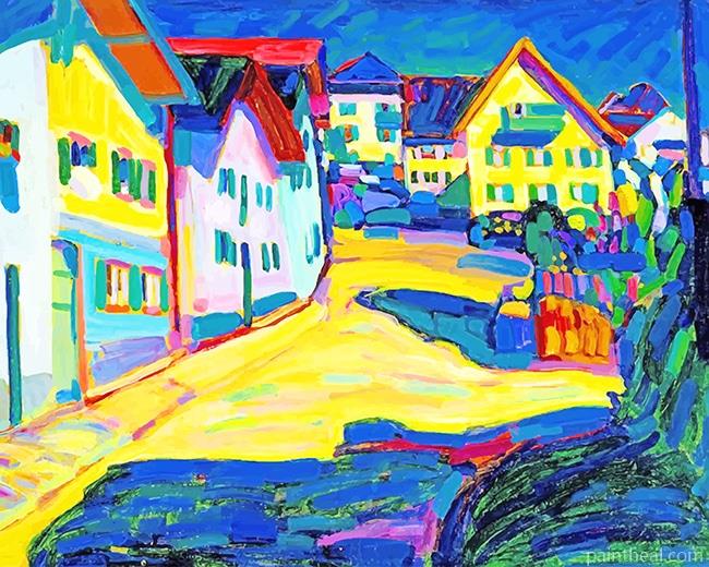Houses At Murnau Wassily Kandinsky Painting By Numbers Kits