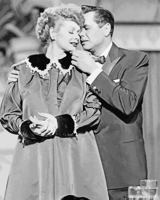 Black And White Desi Arnaz Painting By Numbers Kits
