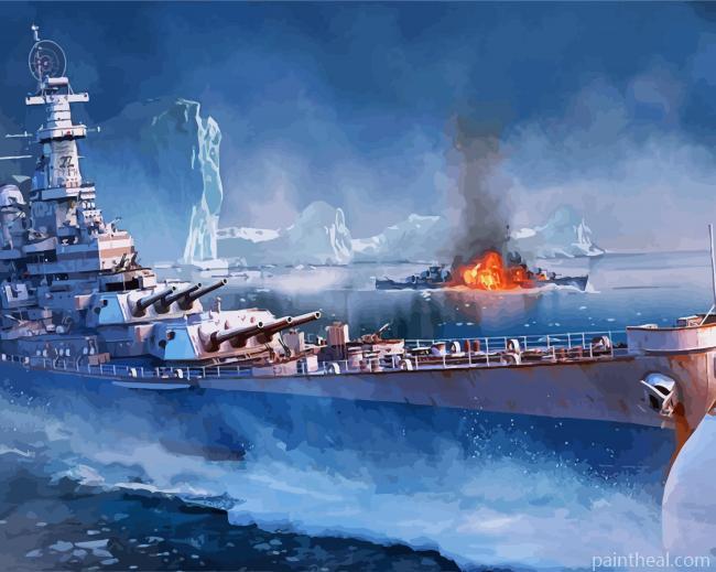 The Warship Painting By Numbers Kits