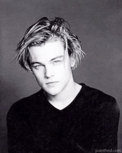 Black And White Leonardo DiCaprio Painting By Numbers Kits