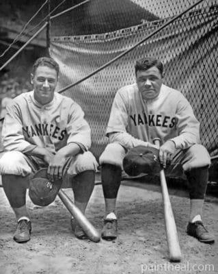 Lou Gehrig And Babe Ruth Painting By Numbers Kits