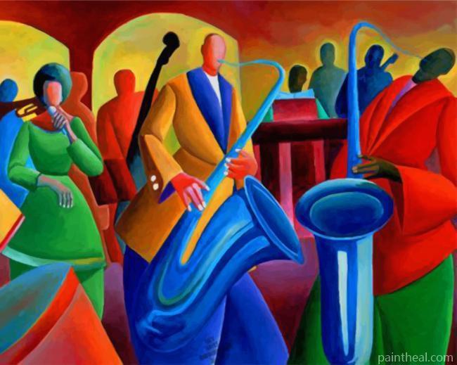 African Jazz Scene Painting By Numbers Kits