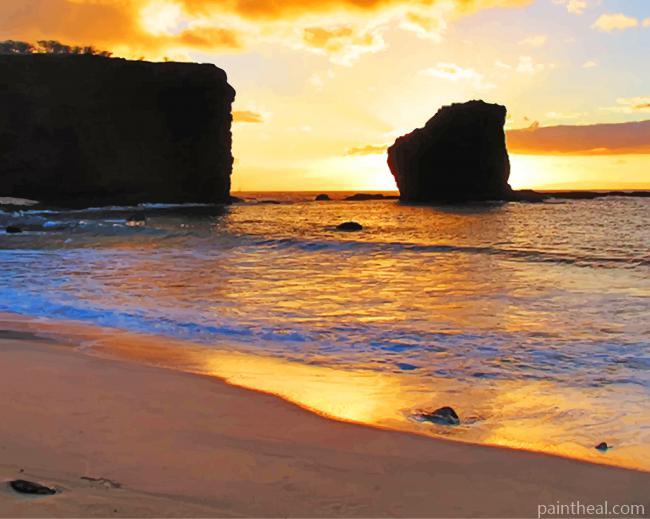 Puupehe Island Lanai Painting By Numbers Kits