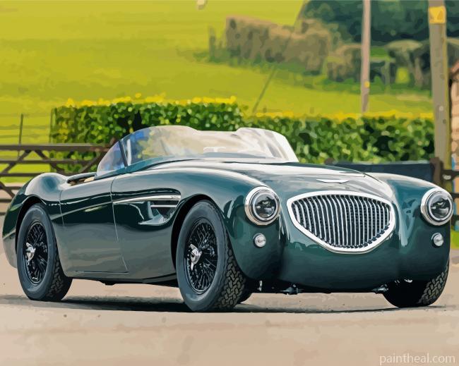 Green Austin Healey Car Painting By Numbers Kits