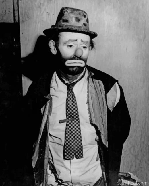 Sad Clown Emmett Kelly Painting By Numbers Kits