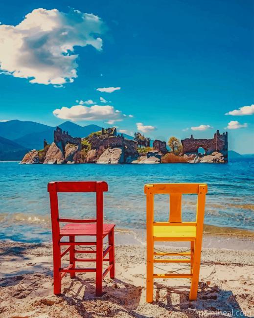 Red and Yellow Chairs Painting By Numbers Kits
