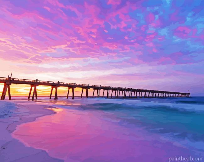 Gulf Of Mexico Beach Painting By Numbers Kits